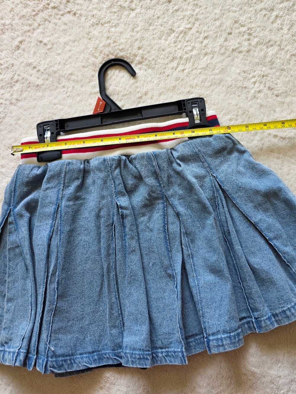 New Hello Kitty Sanrio Girls Cotton Denim Skort, summer / back to school, Size M - Picture 7 of 8